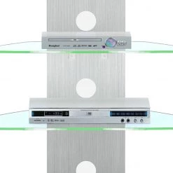 Jahnke Support TV CU-MR 50 (avec éclairage) - Aluminium / Verre 9 Jahnke Support TV CU-MR 50 (avec éclairage) - Aluminium / Verre -Meubles de salon Soldes tv rack cu mr 50 inkl beleuchtung aluminium glas 407410