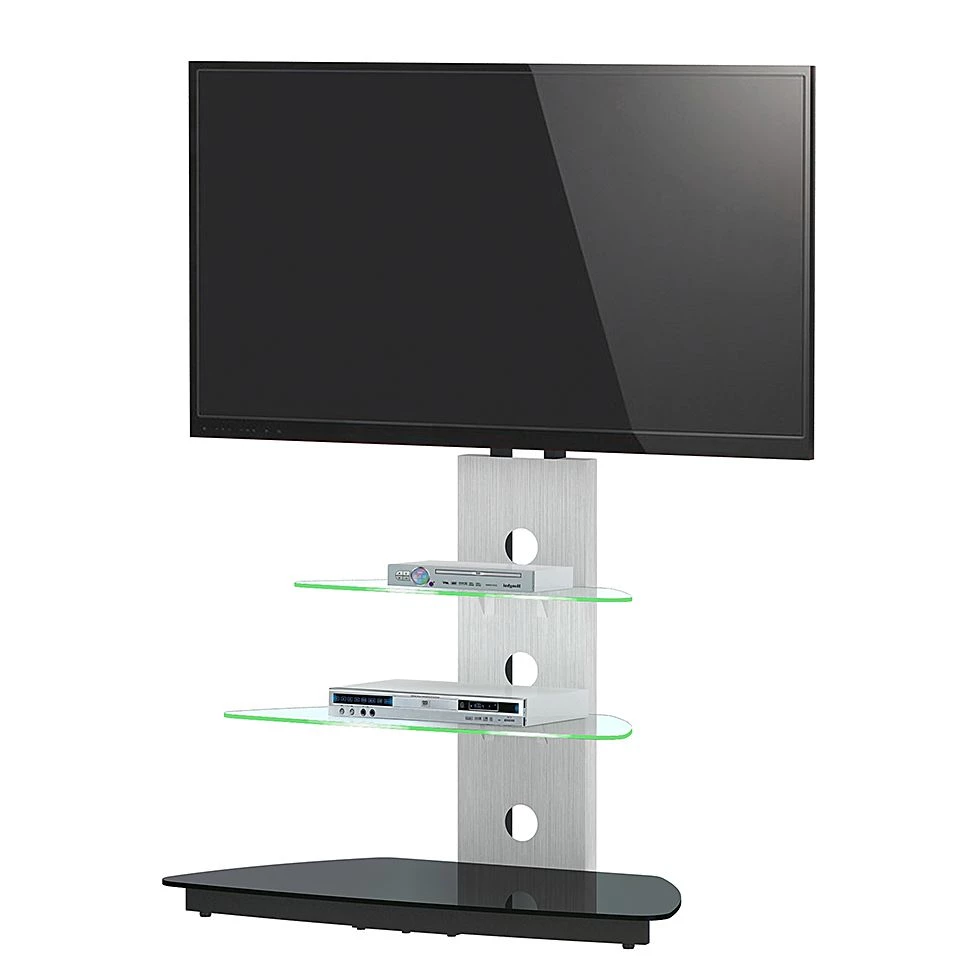 Jahnke Support TV CU-MR 50 (avec éclairage) - Aluminium / Verre 2 Jahnke Support TV CU-MR 50 (avec éclairage) - Aluminium / Verre