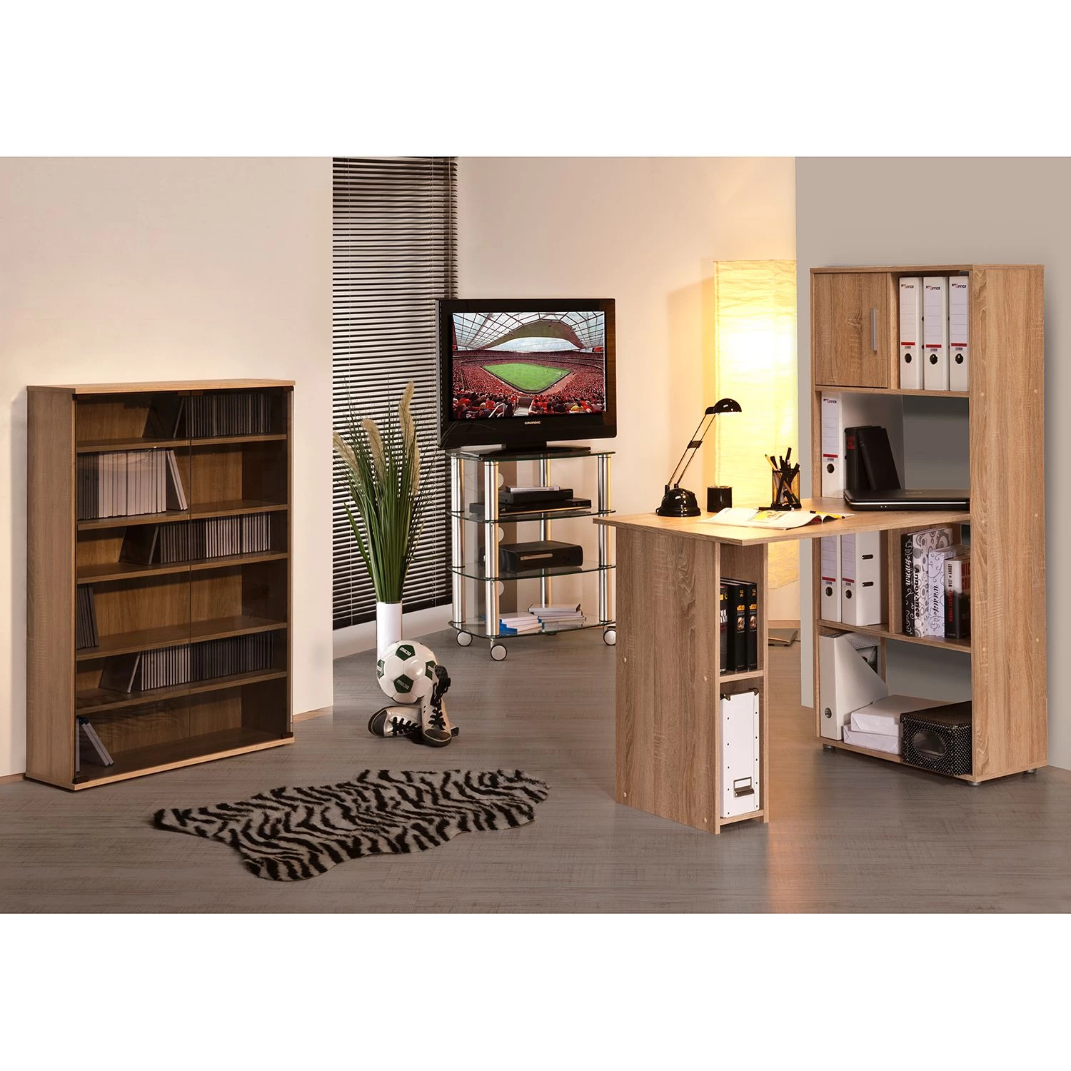 Maja Möbel Support TV Glenview II - Aluminium / Verre transparent 4 Maja Möbel Support TV Glenview II - Aluminium / Verre transparent – Image 2