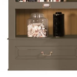 Maison Belfort Ensemble TV Azjana I - Granite / Pin couleur miel - Avec échelle -Meubles de salon Soldes tv wand azjana i pinie teilmassiv granit pinie honig mit leiter 3391541