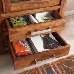 Ars Natura Vitrine Ohio - Sheesham massif -Meubles de salon Soldes vitrine ohio tueranschlag rechts sheesham massiv 3458285