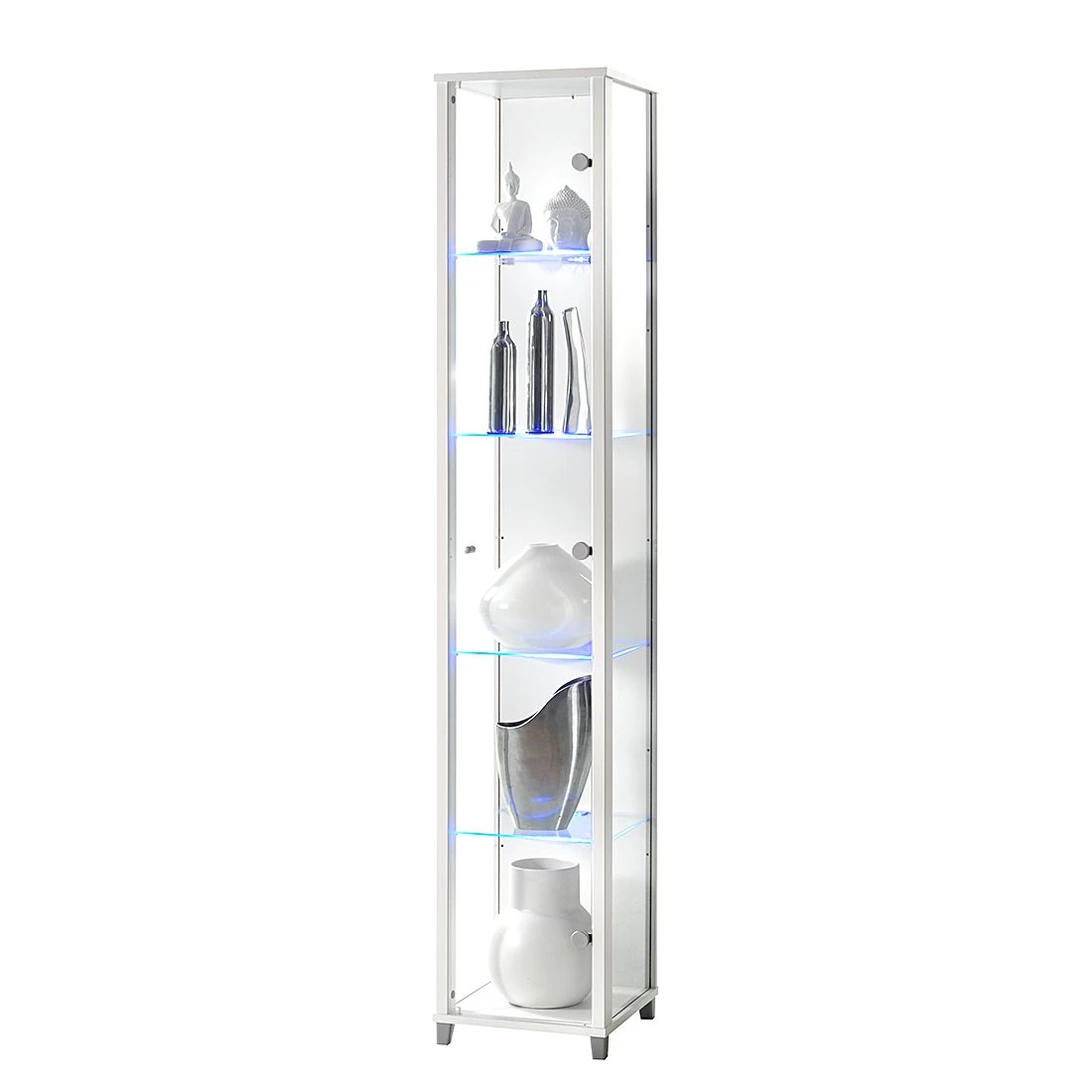Fredriks Vitrine Winnipeg I - Avec éclairage LED - Verre transparent / Blanc 3 Fredriks Vitrine Winnipeg I - Avec éclairage LED - Verre transparent / Blanc