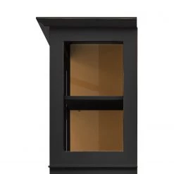 Maison Belfort Vitrine Azjana - Noir / Pin couleur miel -Meubles de salon Soldes vitrinenschrank azjana pinie teilmassiv schwarz pinie honig 3393085