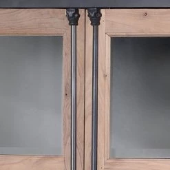 Ars manufacti Vitrine Ceriana - Acacia massif / Métal - Acacia / Noir -Meubles de salon Soldes vitrinenschrank ceriana akazie massiv metall akazie schwarz 4419204