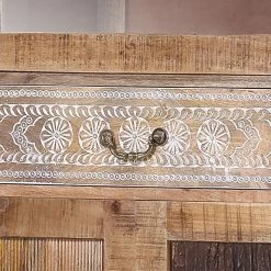 Ars manufacti Vitrine Curenna - Manguier partiellement massif - Manguier / Marron -Meubles de salon Soldes vitrinenschrank curenna mango teilmassiv 4419384