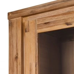 Ars Natura Armoire vitrine Toumanar - Partiellement en acacia massif - Acacia sable -Meubles de salon Soldes vitrinenschrank toumanar akazie teilmassiv akazie sand 3627485