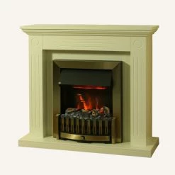 Montreux Cheminée électrique Washington - Blanc crème