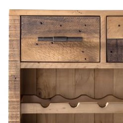 Ars manufacti Étagère à vin Tamati - Pin ancien / Métal - Pin foncé / Noir -Meubles de salon Soldes weinregal tamati altholz pinie metall pinie dunkel schwarz 4920724