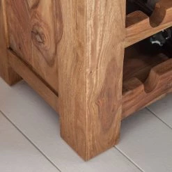 Wolf-Möbel Étagère à vin Yoga I - Sheesham massif -Meubles de salon Soldes weinregal yoga i sheesham massiv natur 3373549