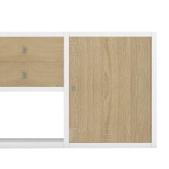 Loftscape Ensemble mural Emporior II - Imitation chêne / Blanc -Meubles de salon Soldes wohnkombination emporior ii eiche dekor weiss 1554942