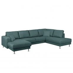 Fredriks Canapé panoramique Arietta II - Ardoise - Méridienne courte à gauche / longue à droite (vue de face)