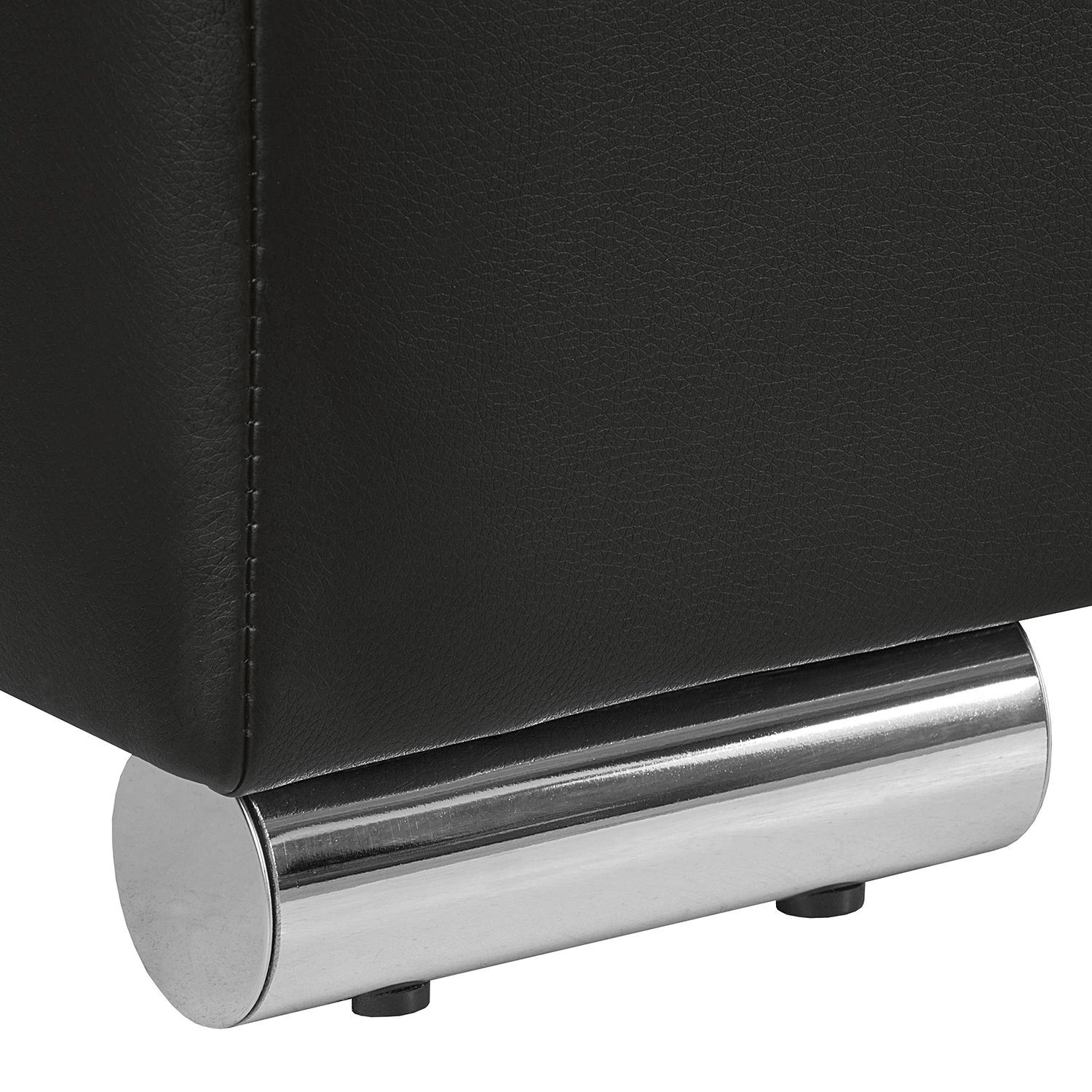 Roomscape Canapé panoramique Berrings - Convertible - Imitation cuir / Tissu structuré - Noir / Gris - Méridienne courte à gauche (vue de face) 24 Roomscape Canapé panoramique Berrings - Convertible - Imitation cuir / Tissu structuré - Noir / Gris - Méridienne courte à gauche (vue de face) – Image 22