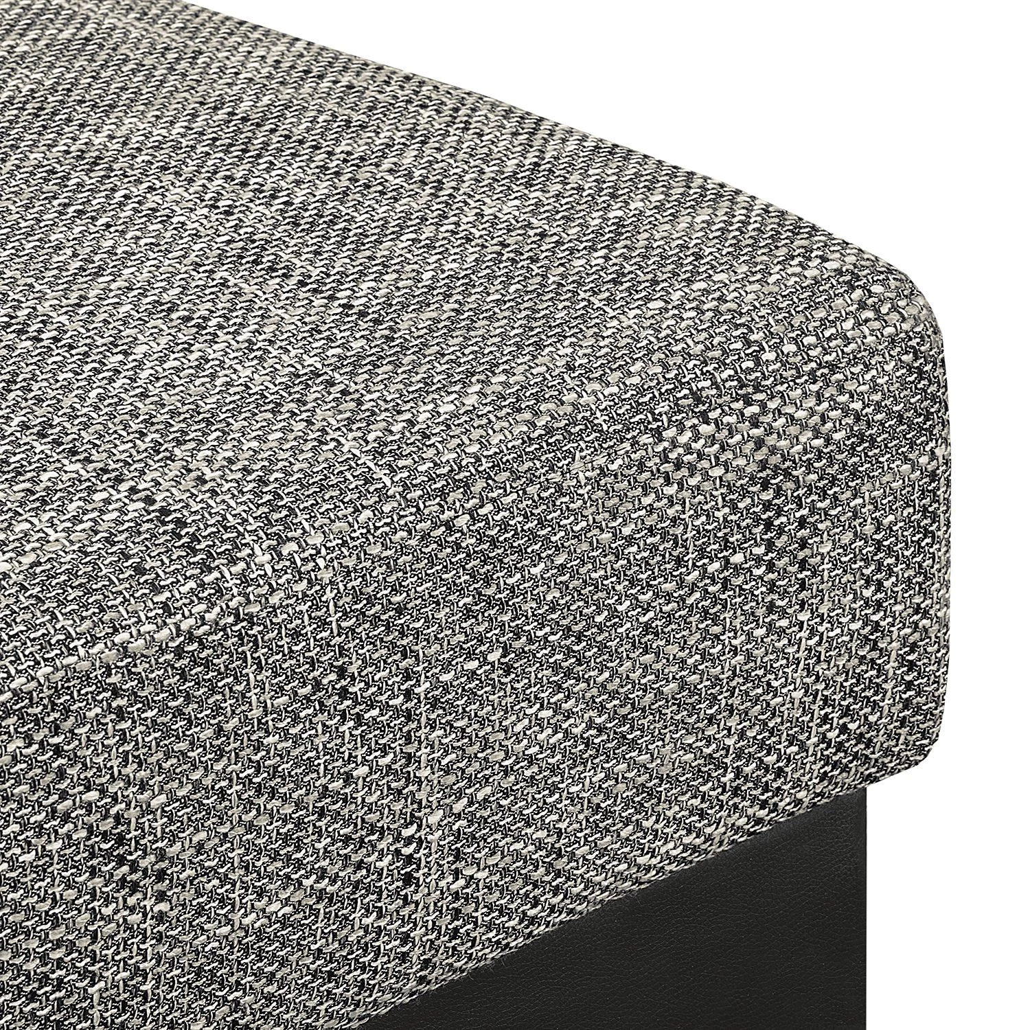 Roomscape Canapé panoramique Berrings - Convertible - Imitation cuir / Tissu structuré - Noir / Gris - Méridienne courte à gauche (vue de face) 26 Roomscape Canapé panoramique Berrings - Convertible - Imitation cuir / Tissu structuré - Noir / Gris - Méridienne courte à gauche (vue de face) – Image 24