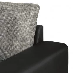 Roomscape Canapé panoramique Berrings - Convertible - Imitation cuir / Tissu structuré - Noir / Gris - Méridienne courte à gauche (vue de face) 57 Roomscape Canapé panoramique Berrings - Convertible - Imitation cuir / Tissu structuré - Noir / Gris - Méridienne courte à gauche (vue de face) -Meubles de salon Soldes wohnlandschaft berrings mit schlaffunktion kunstleder strukturstoff schwarz grau longchair davorstehend links 3633489