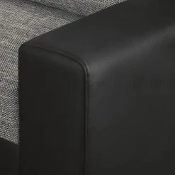 Roomscape Canapé panoramique Berrings - Convertible - Imitation cuir / Tissu structuré - Noir / Gris - Méridienne courte à gauche (vue de face) 58 Roomscape Canapé panoramique Berrings - Convertible - Imitation cuir / Tissu structuré - Noir / Gris - Méridienne courte à gauche (vue de face) -Meubles de salon Soldes wohnlandschaft berrings mit schlaffunktion kunstleder strukturstoff schwarz grau longchair davorstehend links 3633493