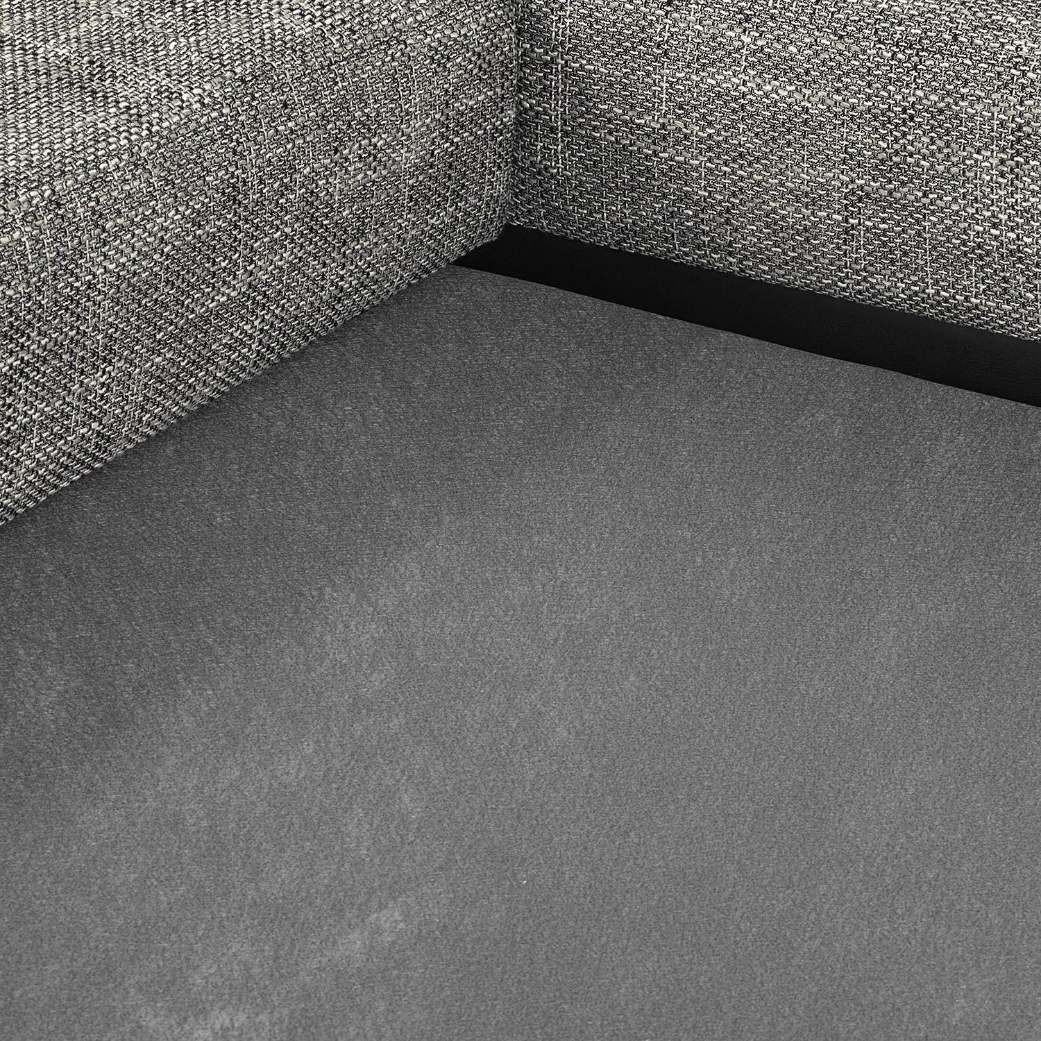 Roomscape Canapé panoramique Berrings - Convertible - Imitation cuir / Tissu structuré - Noir / Gris - Méridienne courte à gauche (vue de face) 30 Roomscape Canapé panoramique Berrings - Convertible - Imitation cuir / Tissu structuré - Noir / Gris - Méridienne courte à gauche (vue de face) – Image 28