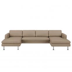 Fredriks Canapé panoramique Bivona II - Cappuccino -Meubles de salon Soldes wohnlandschaft bivona ii echtleder cappuccino 4187712