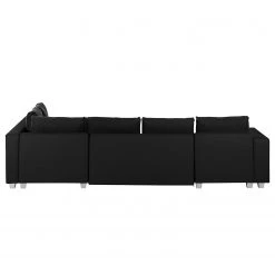Fredriks Canapé modulable Dublin (convertible) - Noir -Meubles de salon Soldes wohnlandschaft dublin mit schlaffunktion kunstleder strukturstoff schwarz 4047140