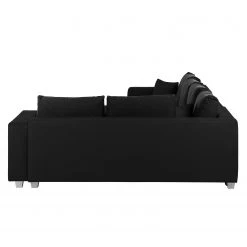 Fredriks Canapé modulable Dublin (convertible) - Noir -Meubles de salon Soldes wohnlandschaft dublin mit schlaffunktion kunstleder strukturstoff schwarz 4047144