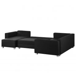 Fredriks Canapé modulable Dublin (convertible) - Noir -Meubles de salon Soldes wohnlandschaft dublin mit schlaffunktion kunstleder strukturstoff schwarz 4047152