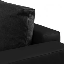 Fredriks Canapé modulable Dublin (convertible) - Noir -Meubles de salon Soldes wohnlandschaft dublin mit schlaffunktion kunstleder strukturstoff schwarz 4047156