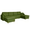 Mørteens Canapé panoramique Eastville - Convertible- Tissu - Vert vieilli - Avec fonction couchage -Meubles de salon Soldes wohnlandschaft eastville mit schlaffunktion webstoff antikgruen 4515224