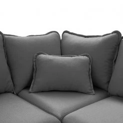 Mørteens Canapé panoramique Greeneville - Gris - Méridienne courte à droite (vue de face) 18 Mørteens Canapé panoramique Greeneville - Gris - Méridienne courte à droite (vue de face) -Meubles de salon Soldes wohnlandschaft greeneville strukturstoff longchair davorstehend rechts grau 4871616