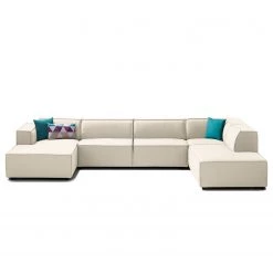 Canapé panoramique Kinx Tissu - Tissu Osta: Blanc vieilli - Méridienne courte à gauche / longue à droite (vue de face) 29 Canapé panoramique Kinx Tissu - Tissu Osta: Blanc vieilli - Méridienne courte à gauche / longue à droite (vue de face) -Meubles de salon Soldes wohnlandschaft kinx webstoff longchair davorstehend links ottomane rechts stoff osta altweiss 4321108