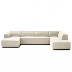 Canapé panoramique Kinx Tissu - Tissu Osta: Blanc vieilli - Méridienne courte à gauche / longue à droite (vue de face) 30 Canapé panoramique Kinx Tissu - Tissu Osta: Blanc vieilli - Méridienne courte à gauche / longue à droite (vue de face) -Meubles de salon Soldes wohnlandschaft kinx webstoff longchair davorstehend links ottomane rechts stoff osta altweiss 4321112