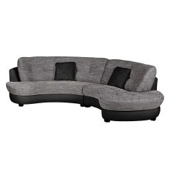 Roomscape Canapé d'angle Sabea - Noir / Gris clair