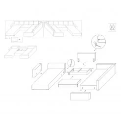 Fredriks Canapé panoramique Sibenik (convertible) - Imitation cuir / Tissu structuré - Anthracite - Méridienne courte à droite / longue à gauche (vue de face) 43 Fredriks Canapé panoramique Sibenik (convertible) - Imitation cuir / Tissu structuré - Anthracite - Méridienne courte à droite / longue à gauche (vue de face) -Meubles de salon Soldes wohnlandschaft sibenik kunstleder strukturstoff anthrazit longchair davorstehend links ottomane rechts 4961656