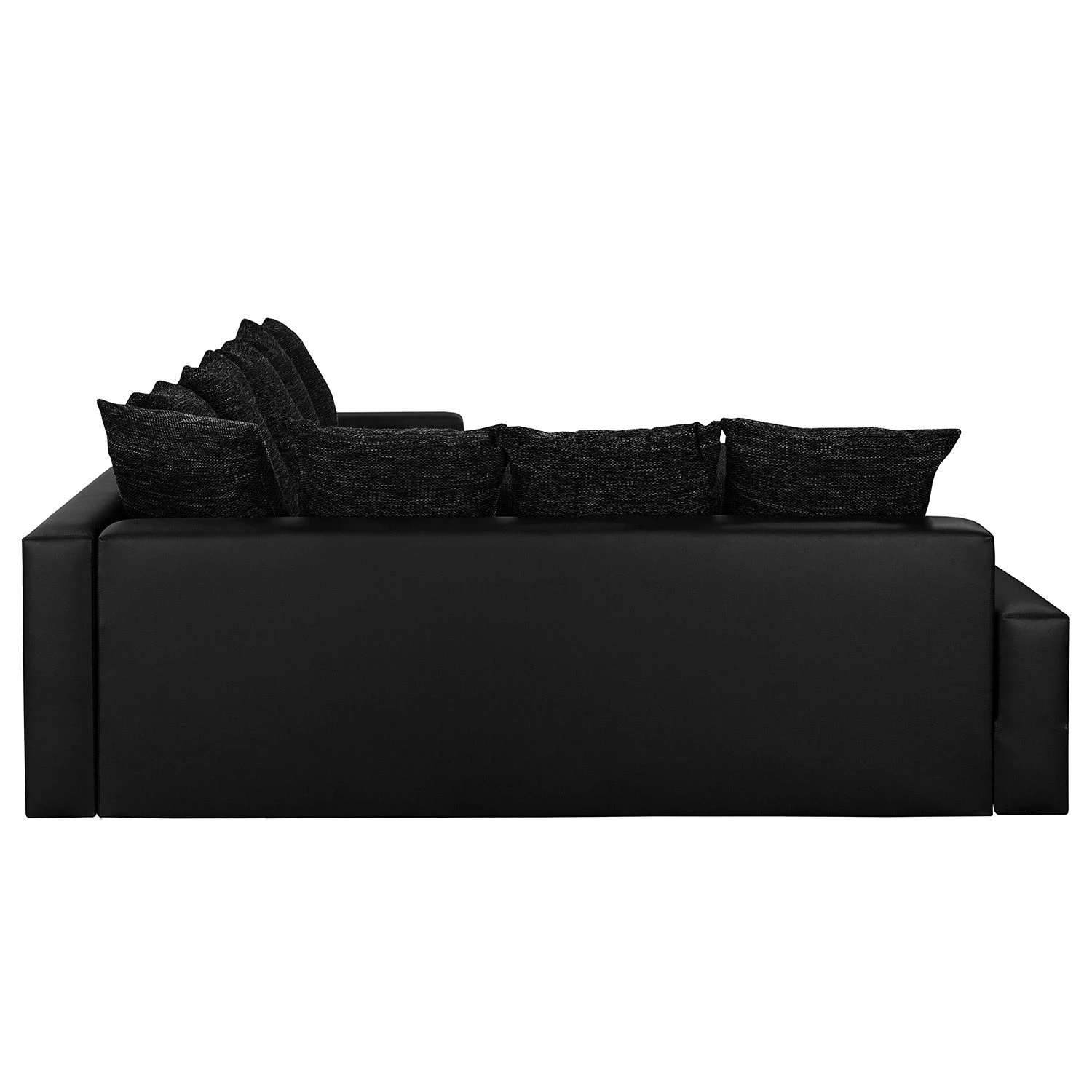 Fredriks Canapé panoramique Sibenik (convertible) - Imitation cuir / Tissu structuré - Anthracite - Méridienne courte à droite / longue à gauche (vue de face) 8 Fredriks Canapé panoramique Sibenik (convertible) - Imitation cuir / Tissu structuré - Anthracite - Méridienne courte à droite / longue à gauche (vue de face) – Image 6