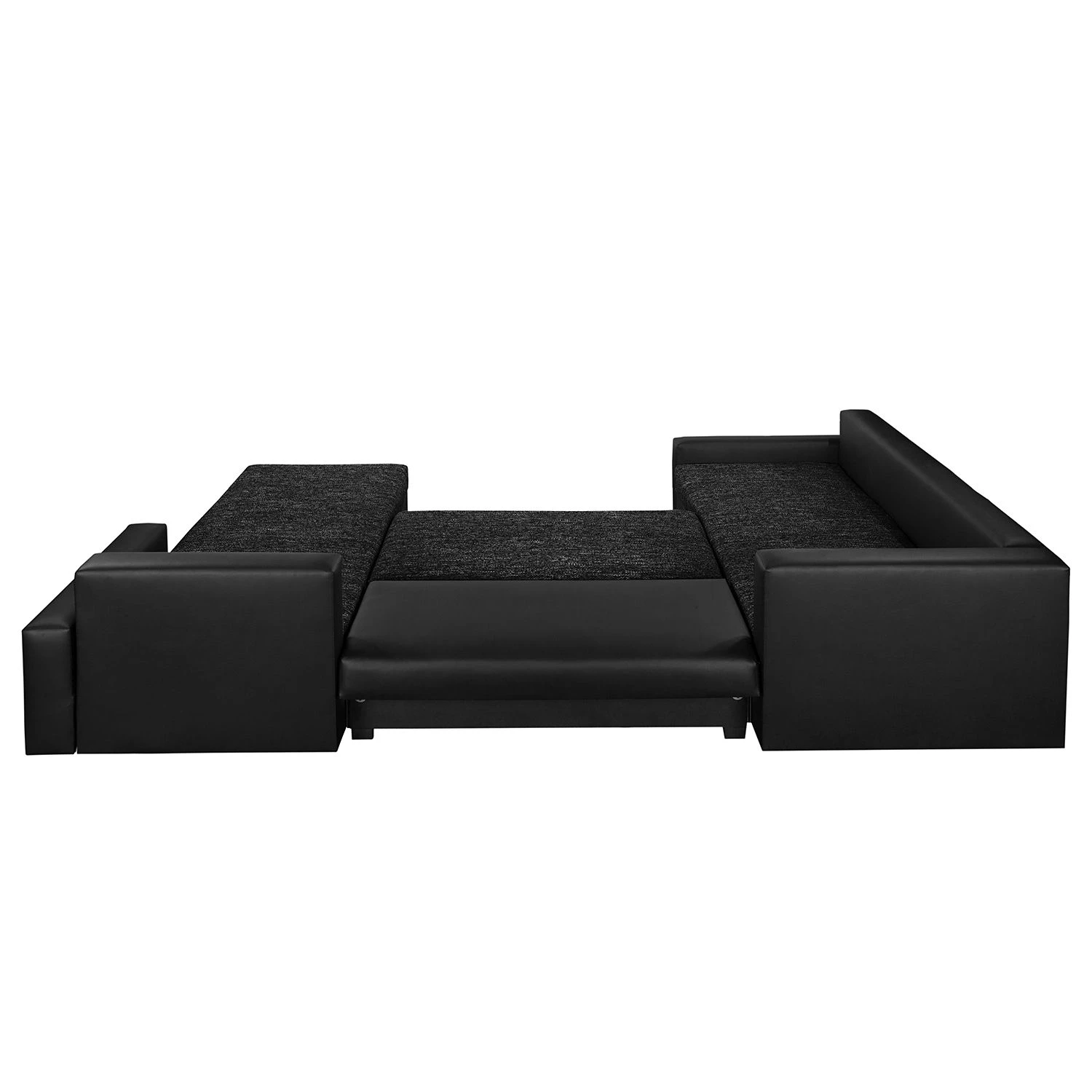 Fredriks Canapé panoramique Sibenik (convertible) - Imitation cuir / Tissu structuré - Anthracite - Méridienne courte à droite / longue à gauche (vue de face) 10 Fredriks Canapé panoramique Sibenik (convertible) - Imitation cuir / Tissu structuré - Anthracite - Méridienne courte à droite / longue à gauche (vue de face) – Image 8