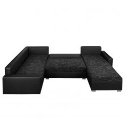 Fredriks Canapé panoramique Sibenik (convertible) - Imitation cuir / Tissu structuré - Anthracite - Méridienne courte à droite / longue à gauche (vue de face) 34 Fredriks Canapé panoramique Sibenik (convertible) - Imitation cuir / Tissu structuré - Anthracite - Méridienne courte à droite / longue à gauche (vue de face) -Meubles de salon Soldes wohnlandschaft sibenik kunstleder strukturstoff anthrazit longchair davorstehend rechts ottomane links 4960172