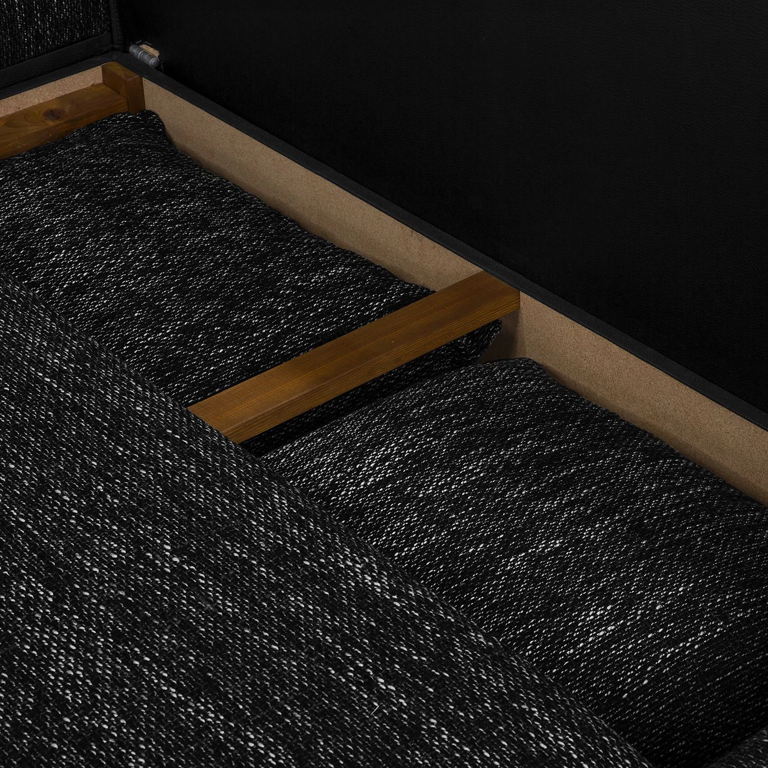 Fredriks Canapé panoramique Sibenik (convertible) - Imitation cuir / Tissu structuré - Anthracite - Méridienne courte à droite / longue à gauche (vue de face) 15 Fredriks Canapé panoramique Sibenik (convertible) - Imitation cuir / Tissu structuré - Anthracite - Méridienne courte à droite / longue à gauche (vue de face) – Image 13