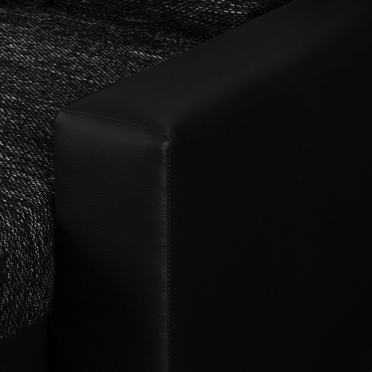 Fredriks Canapé panoramique Sibenik (convertible) - Imitation cuir / Tissu structuré - Anthracite - Méridienne courte à droite / longue à gauche (vue de face) 19 Fredriks Canapé panoramique Sibenik (convertible) - Imitation cuir / Tissu structuré - Anthracite - Méridienne courte à droite / longue à gauche (vue de face) – Image 17