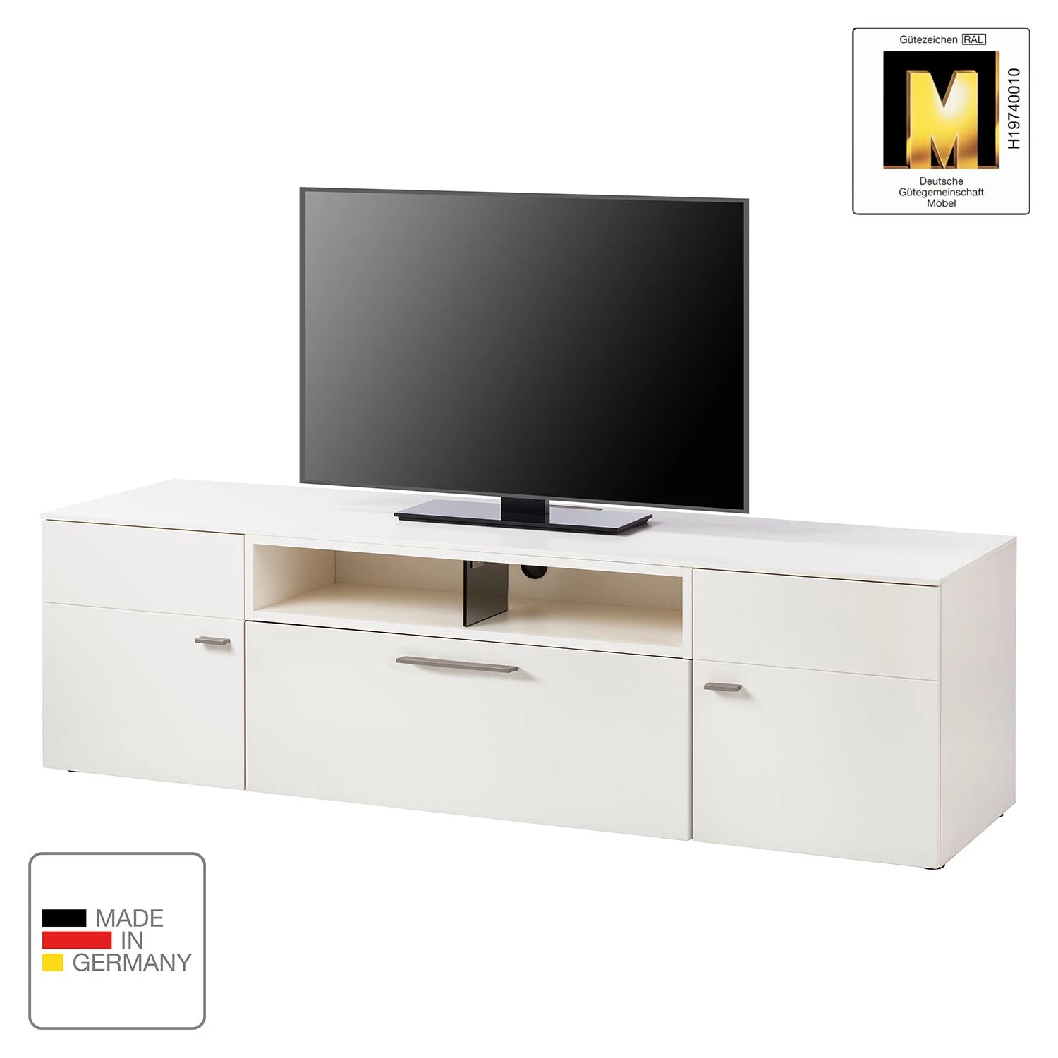 GWINNER Meuble TV Anzio II - Blanc mat 4 GWINNER Meuble TV Anzio II - Blanc mat – Image 2
