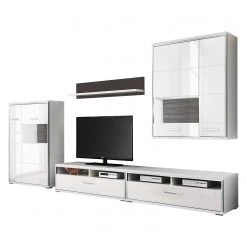 Loftscape Ensemble mural Arco III (5 éléments) - Blanc brillant / Gris 14 Loftscape Ensemble mural Arco III (5 éléments) - Blanc brillant / Gris -Meubles de salon Soldes wohnwand arco iii 5 teilig hochglanz weiss grau 4710684