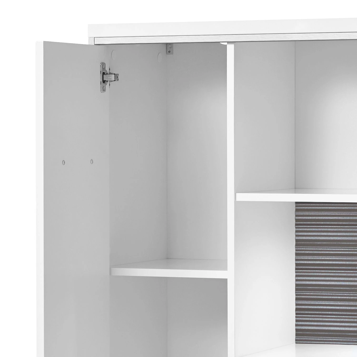 Loftscape Ensemble mural Arco I (4 éléments) - Blanc brillant / Gris 10 Loftscape Ensemble mural Arco I (4 éléments) - Blanc brillant / Gris – Image 8