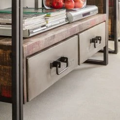 Red Living Ensemble mural Factory - Manguier massif / Métal - Marron vintage 16 Red Living Ensemble mural Factory - Manguier massif / Métal - Marron vintage -Meubles de salon Soldes wohnwand factory 3 teilig mango massiv metall vintage braun 3600933