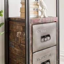 Red Living Ensemble mural Factory - Manguier massif / Métal - Marron vintage 17 Red Living Ensemble mural Factory - Manguier massif / Métal - Marron vintage -Meubles de salon Soldes wohnwand factory 3 teilig mango massiv metall vintage braun 3600937