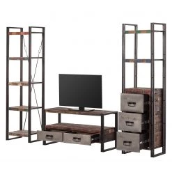 Red Living Ensemble mural Factory - Manguier massif / Métal - Marron vintage 13 Red Living Ensemble mural Factory - Manguier massif / Métal - Marron vintage -Meubles de salon Soldes wohnwand factory 3 teilig mango massiv metall vintage braun 3600941