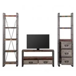 Red Living Ensemble mural Factory - Manguier massif / Métal - Marron vintage 14 Red Living Ensemble mural Factory - Manguier massif / Métal - Marron vintage -Meubles de salon Soldes wohnwand factory 3 teilig mango massiv metall vintage braun 3600945