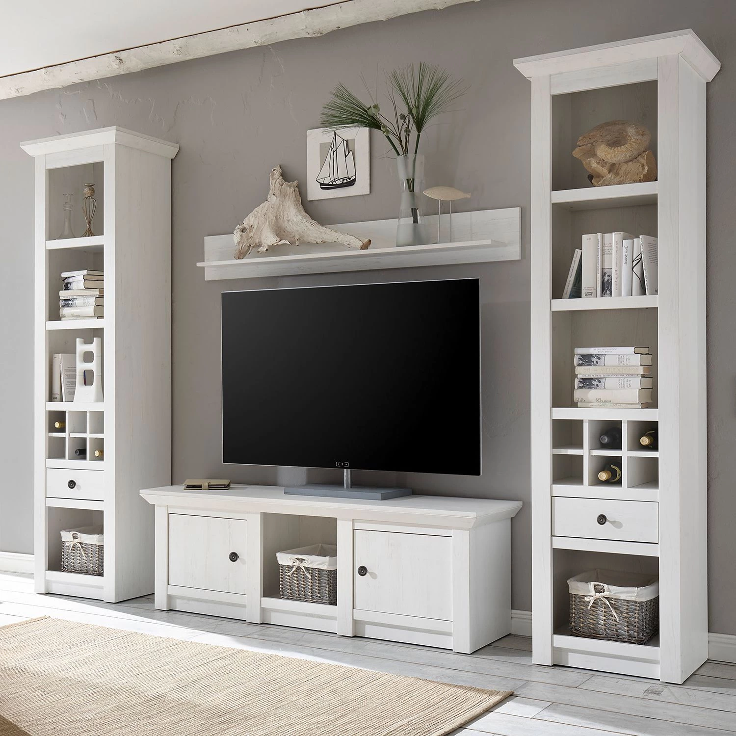 Maison Belfort Ensemble mural Geestland I (4 éléments) - Imitation pin blanc 3 Maison Belfort Ensemble mural Geestland I (4 éléments) - Imitation pin blanc