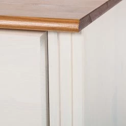 Maison Belfort Meuble TV Lillehammer I - 3 éléments - Pin massif - Pin blanc / Pin couleur miel -Meubles de salon Soldes wohnwand lillehammer i 3 teilig kiefer massiv weiss kiefer 1655038