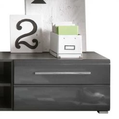 Loftscape Meuble TV Tadeus I (4 éléments) - Avec éclairage Gris brillant / -Meubles de salon Soldes wohnwand tadeus i 4 teilig inkl beleuchtung hochglanz grau grau 977146