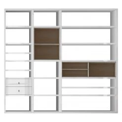 Loftscape Etagère XL Emporior l.A - Blanc brillant / Imitation chêne de Sonoma - Sans éclairage