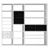 Loftscape Etagère XL Emporior l.A - Blanc brillant / Noir - Sans éclairage -Meubles de salon Soldes xl regalwand emporior i a ohne beleuchtung hochglanz weiss schwarz 2219286