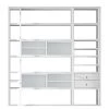 Loftscape Etagère XL Emporior II - Blanc brillant / Blanc - Sans éclairage -Meubles de salon Soldes xl regalwand emporior ii ohne beleuchtung hochglanz weiss weiss 2217786