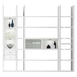 Loftscape Etagère XL Emporior IIl.A - Blanc brillant / Blanc - Avec éclairage